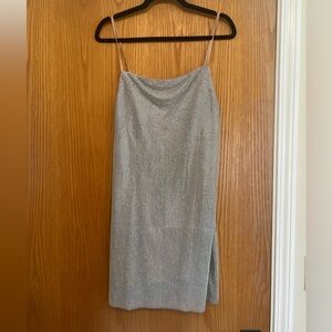 Anthropologie Cowl Neck Chainmail Slip Mini Dress